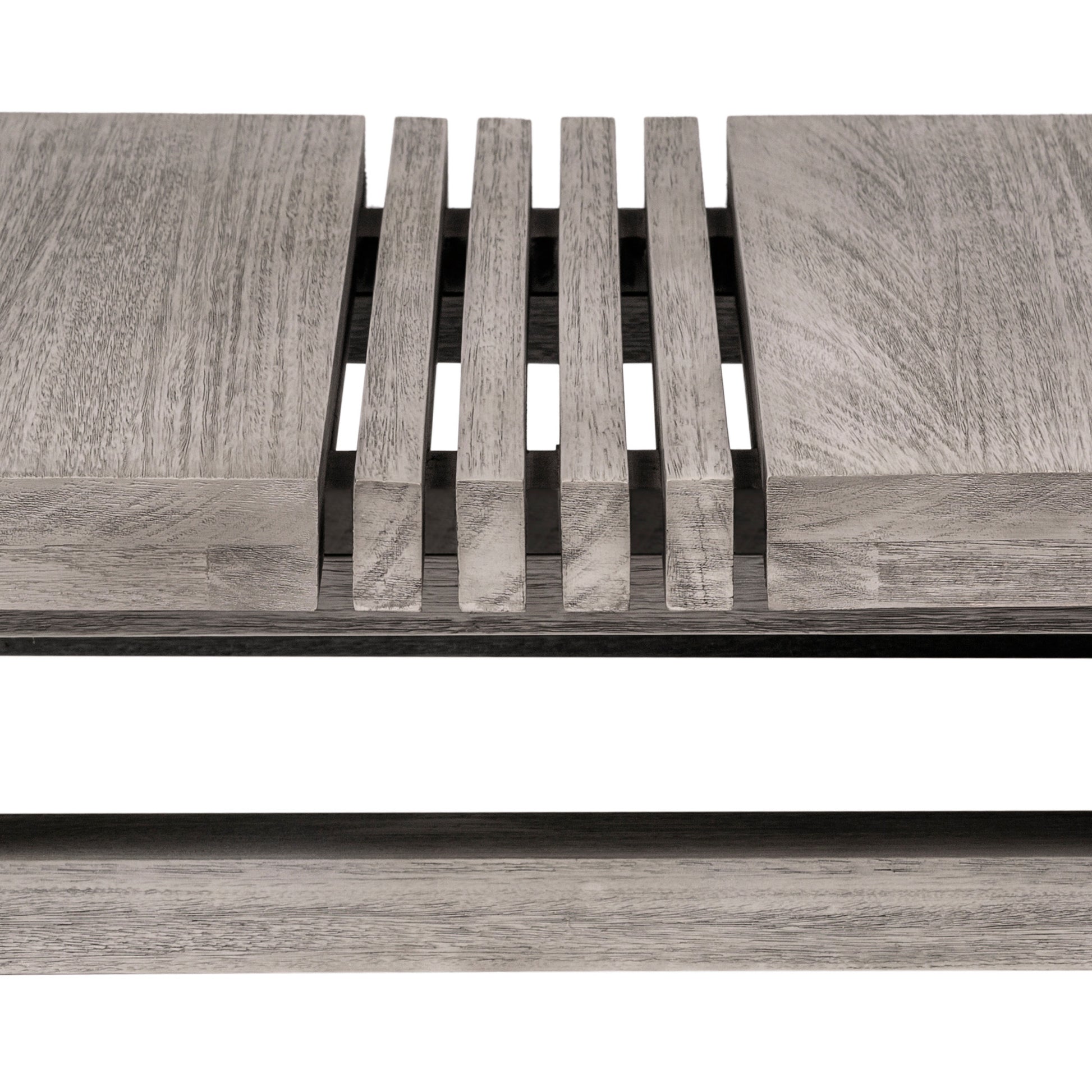 33" Gray Solid Wood Outdoor Coffee Table-7