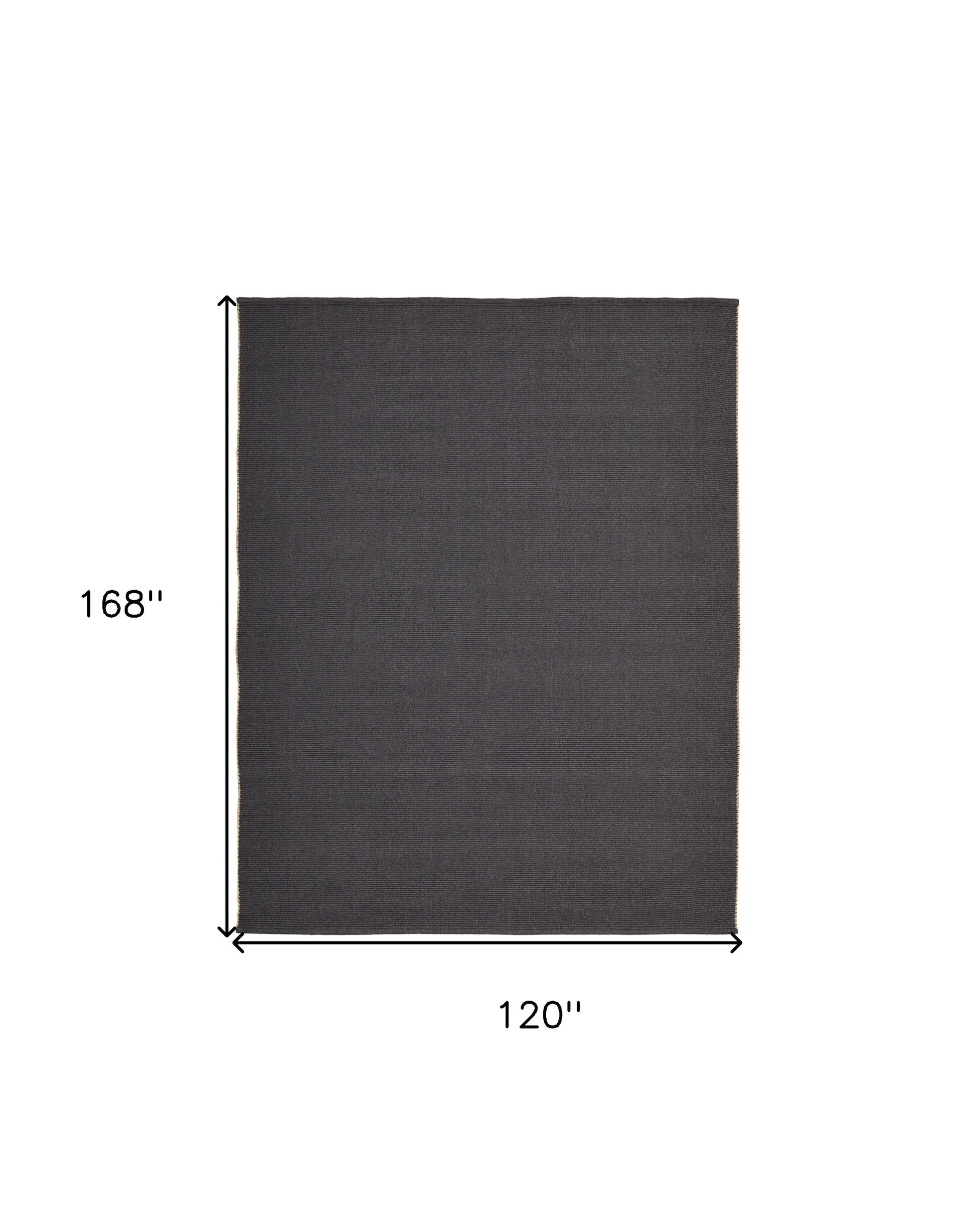 10' X 14' Tan and Gray Hand Woven Area Rug-2